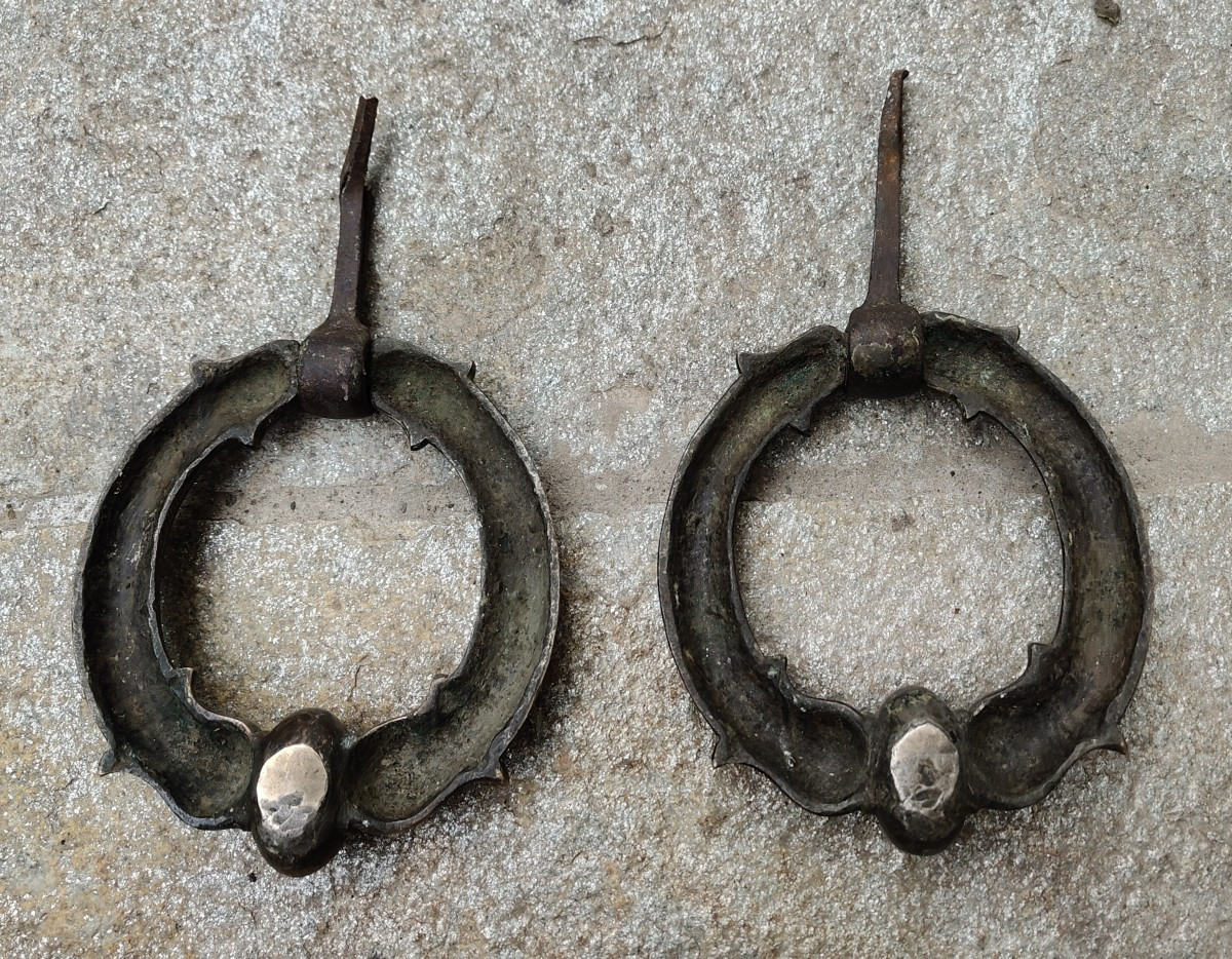 Large Paire Of Bronze Door Knockers Milano Late XVII-early XVIII Century-photo-6