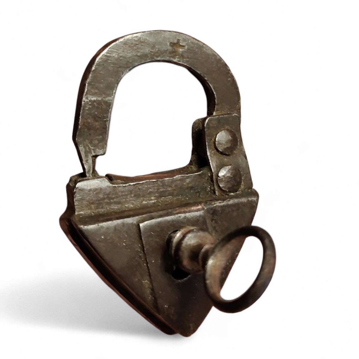 Small Trianngular Wrought Iron Padlock Germany XVII Century