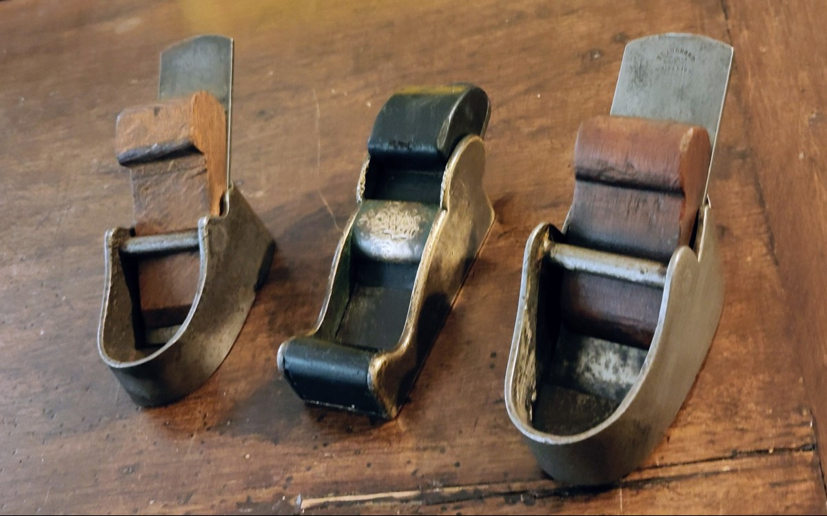 3 Petits rabots métalliques début XXe siècle -photo-2