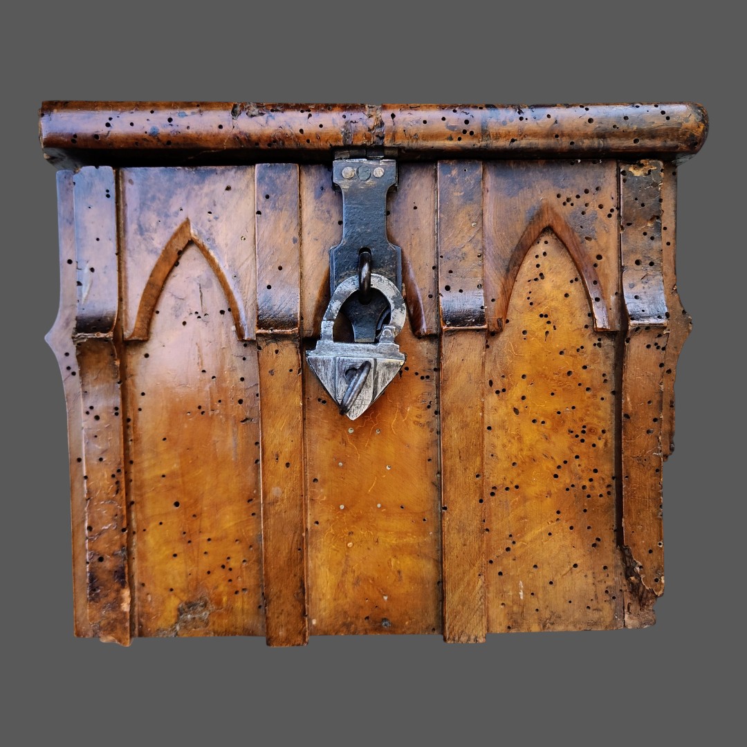 Haute Epoque Wooden Alms Box-photo-2