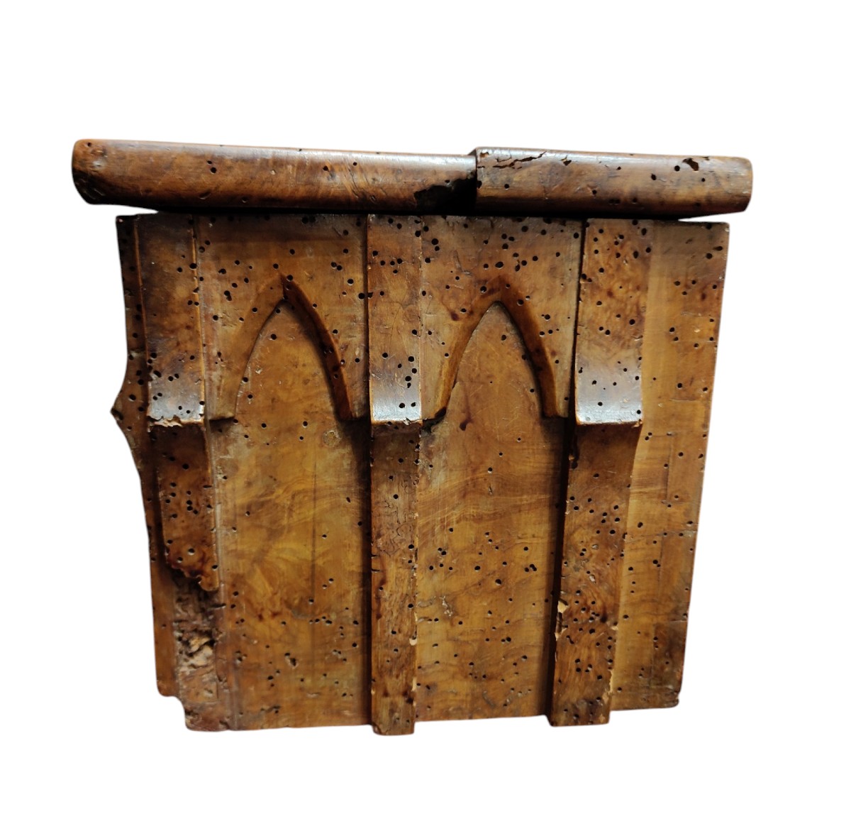 Haute Epoque Wooden Alms Box-photo-1