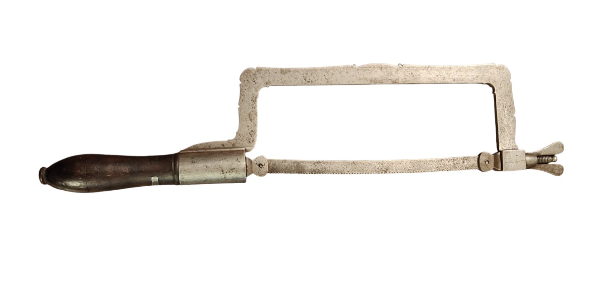 Scie à amputation en fer forgé XVIIIe siècle-photo-3