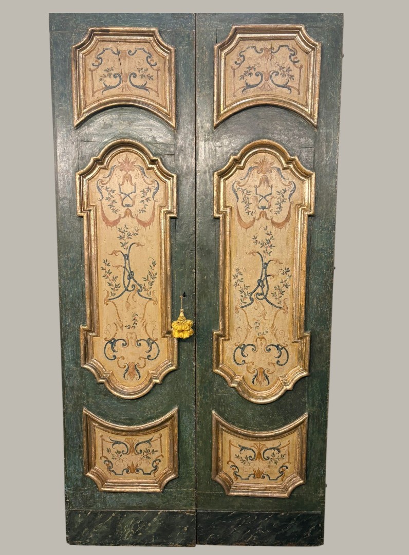 Italian Painted Door Naples 1750 Circa