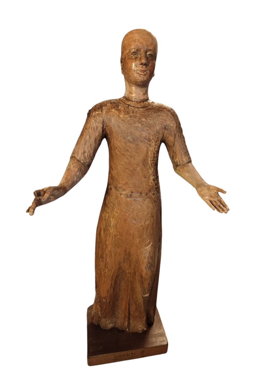 Italian Wooden Painted Mannequin XVIII Century Height 92 Cm-photo-3