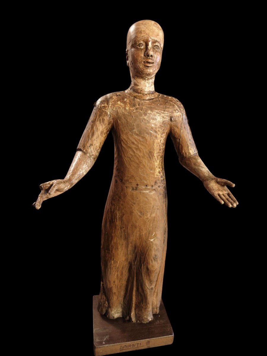 Italian Wooden Painted Mannequin XVIII Century Height 92 Cm