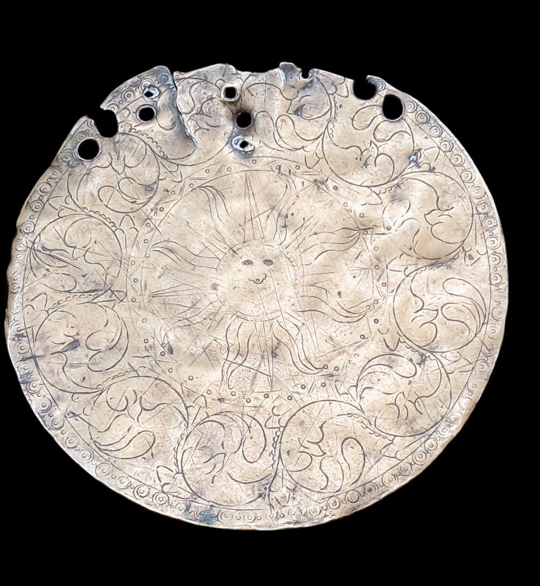 Plaque Muletière En Laiton Gravé XVIIIe Siècle-photo-2