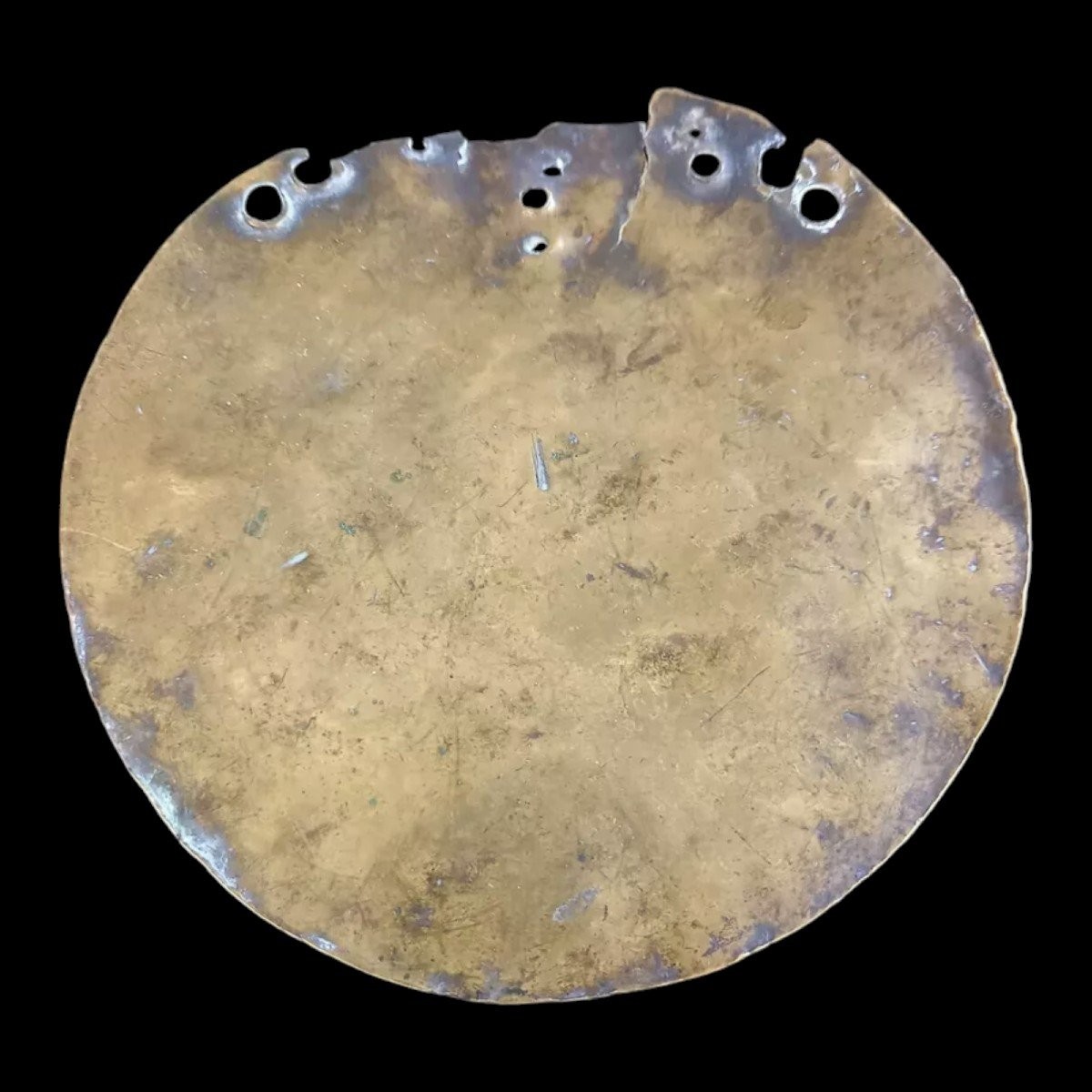 Plaque Muletière En Laiton Gravé XVIIIe Siècle-photo-1