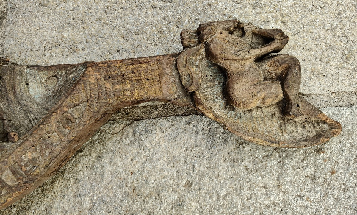 Elément Sculpté et Peint De Charrette Sicilienne -photo-3