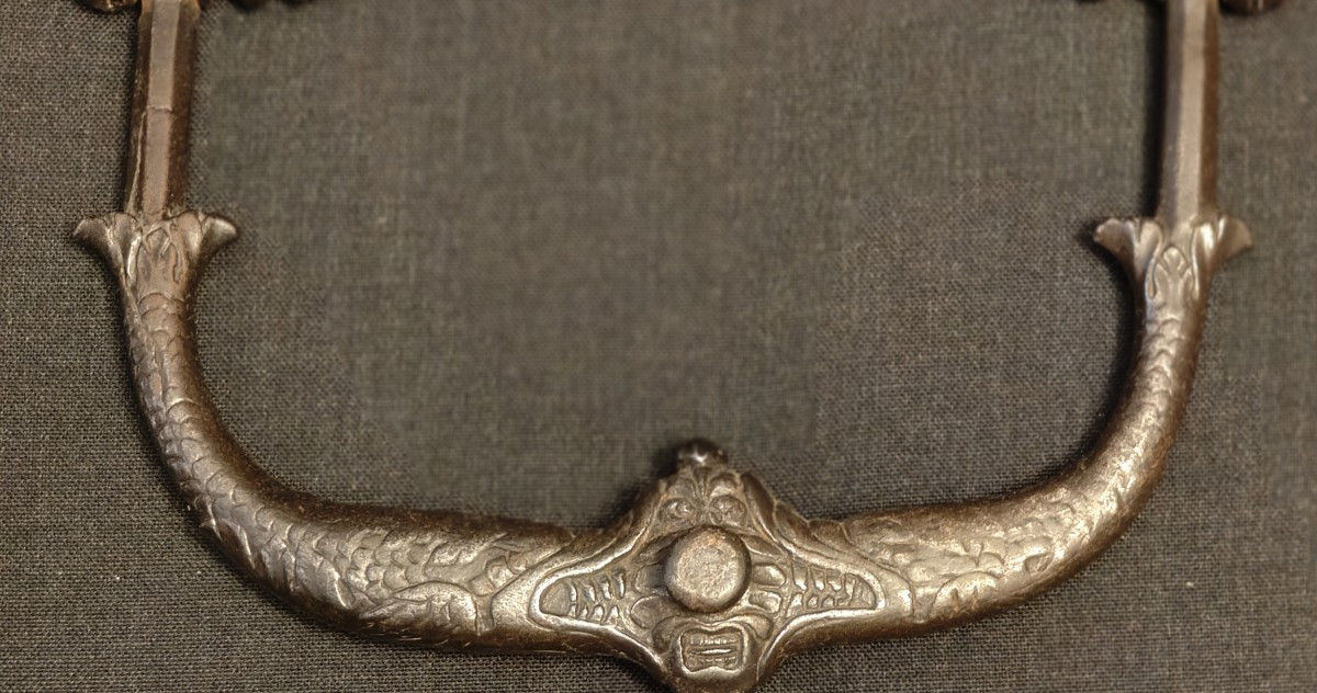 Important Heurtoir De Porte Zoomorphe En Fer Forgé XVI Siècle-photo-3