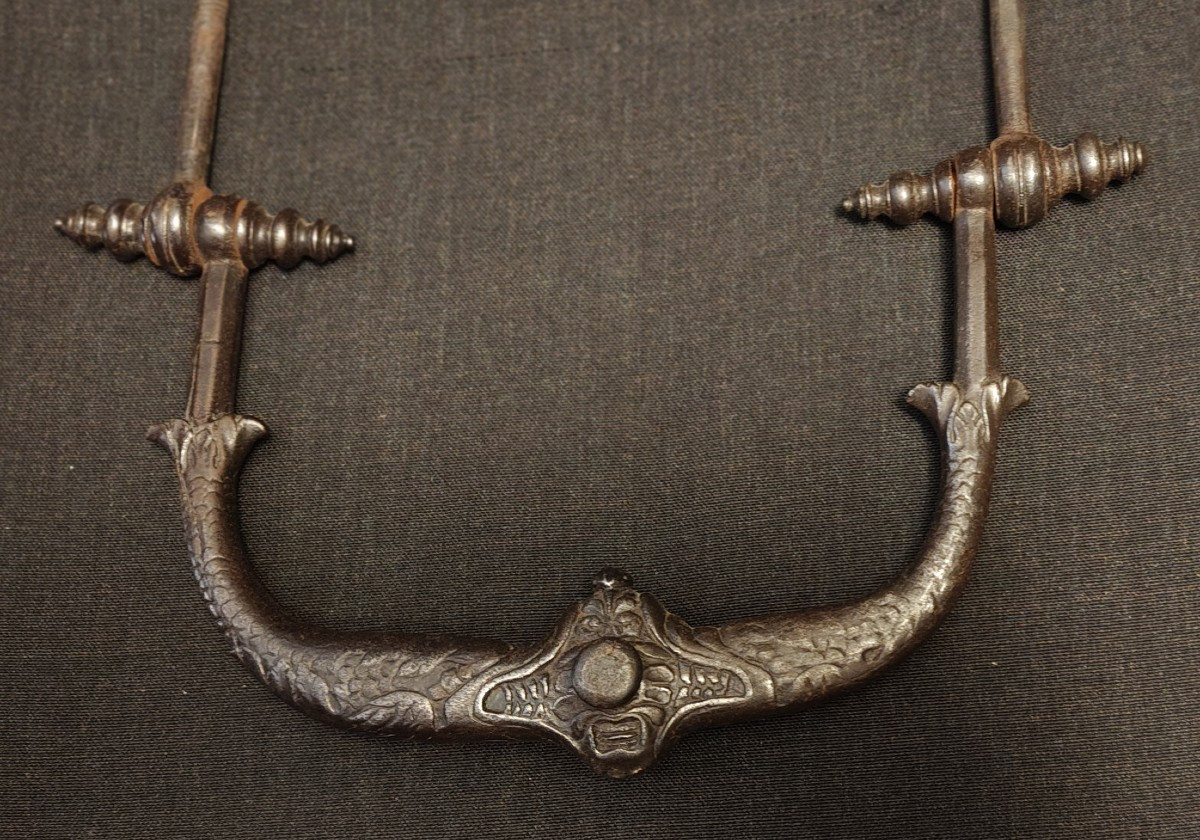 Important Heurtoir De Porte Zoomorphe En Fer Forgé XVI Siècle-photo-7