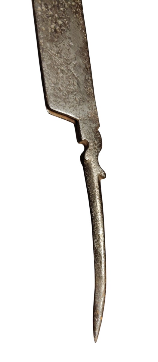 Compas De Charpentier En Fer Forgé Et Gravé XVIIIe Siècle-photo-4