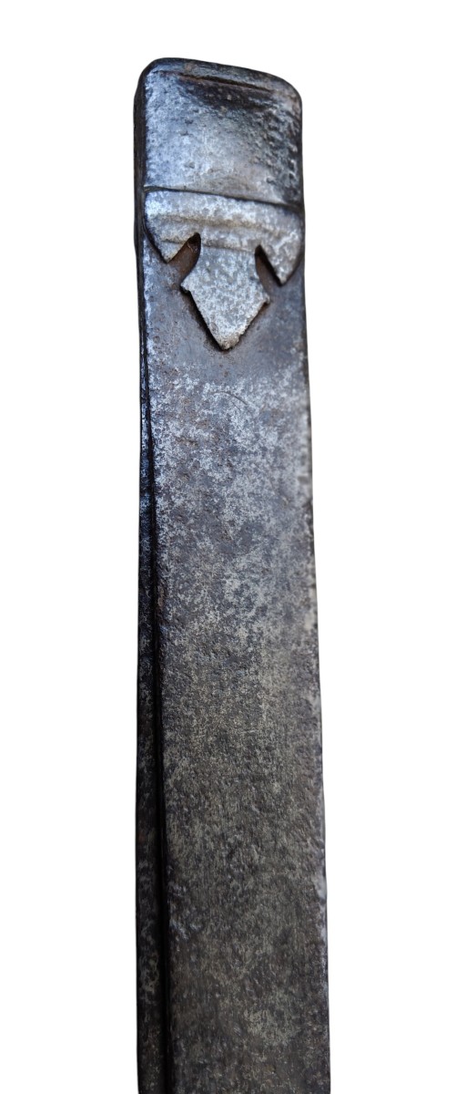 Compas De Charpentier En Fer Forgé Et Gravé XVIIIe Siècle-photo-2