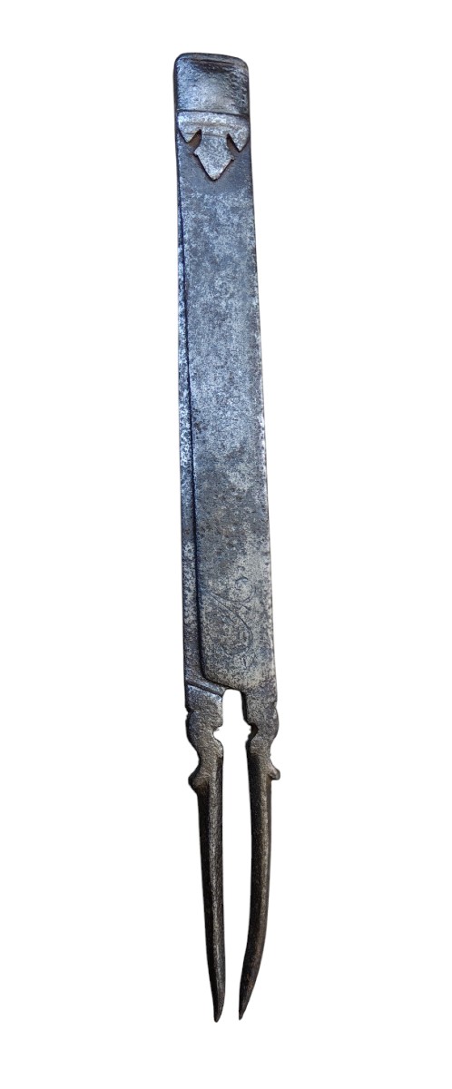 Compas De Charpentier En Fer Forgé Et Gravé XVIIIe Siècle-photo-4