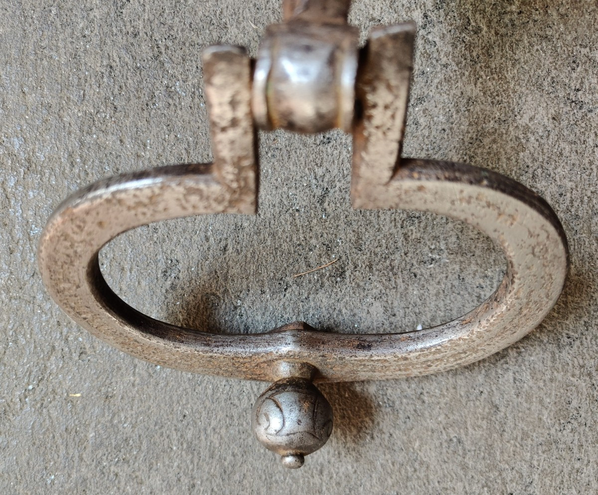Heurtoir De Porte En Fer Forgé XVIIe Siècle-photo-4