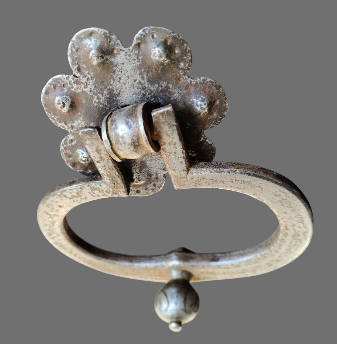 Heurtoir De Porte En Fer Forgé XVIIe Siècle-photo-2