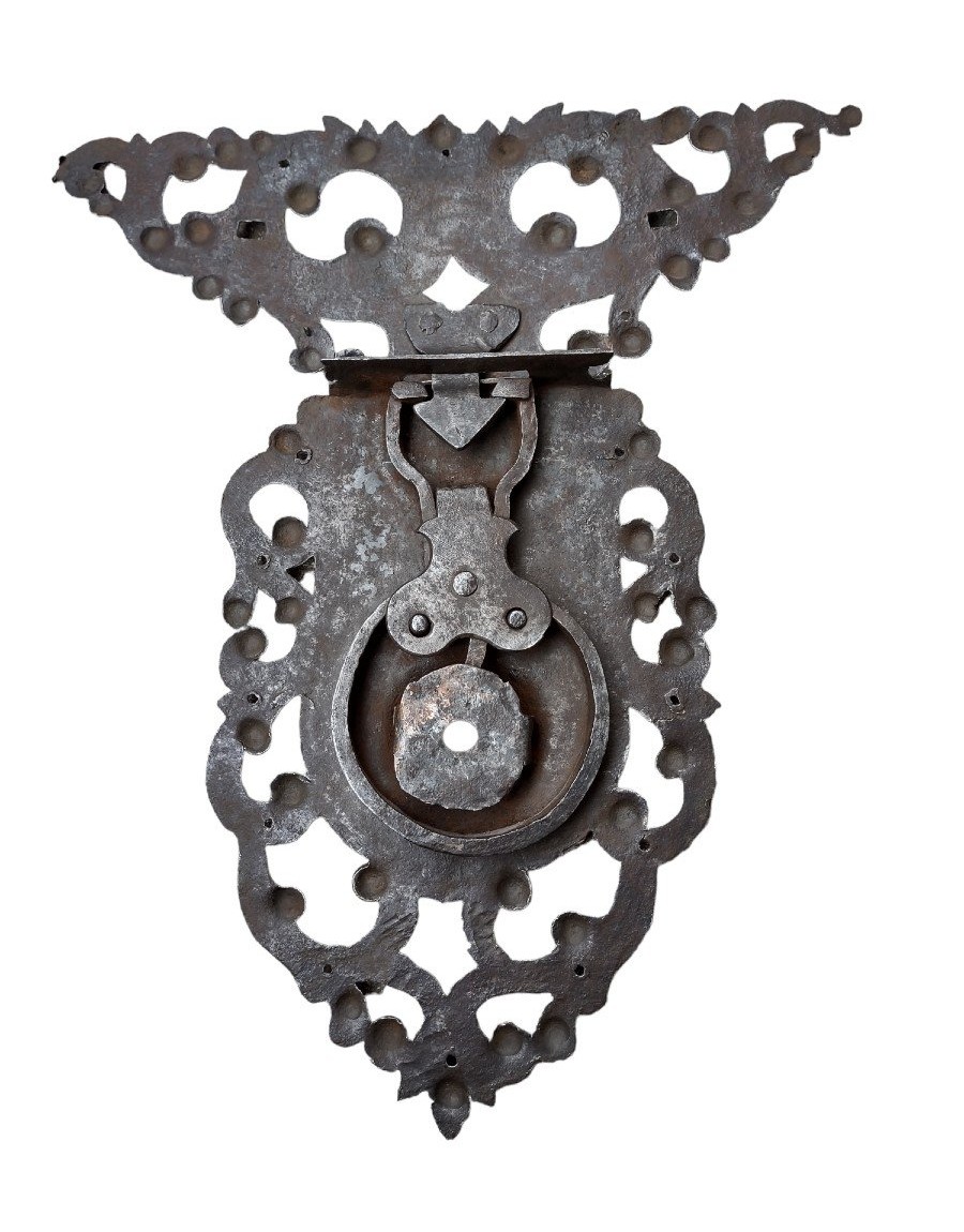 Serrure De Coffre En Fer Forgé XVIIIe Siècle-photo-1