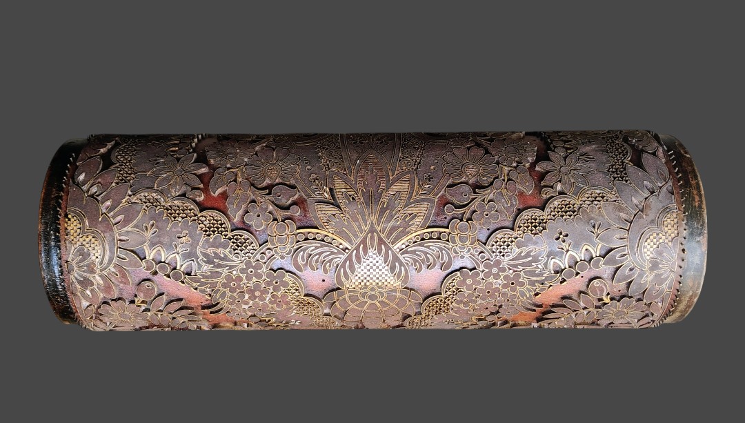 A Beautiful Wallpaper Or Upholstery Pattern Roller From The Late 19th Century-photo-4