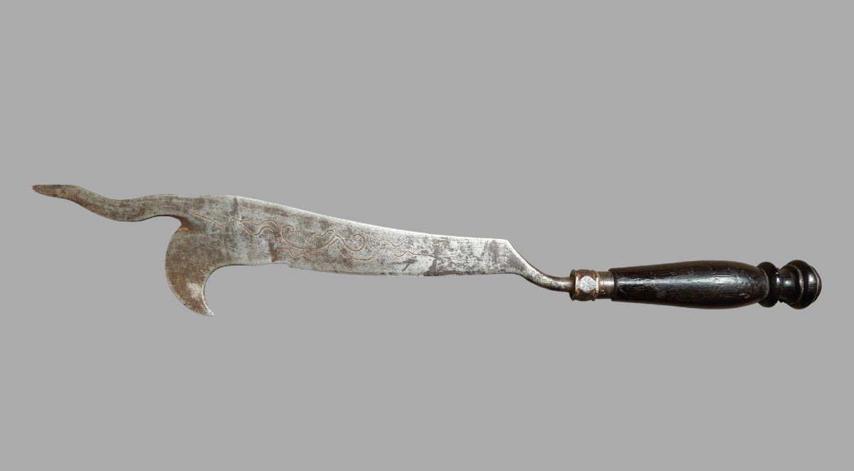 Rare Winemaker's Tool With An Ebony Handle, Piedmont, 18th Century