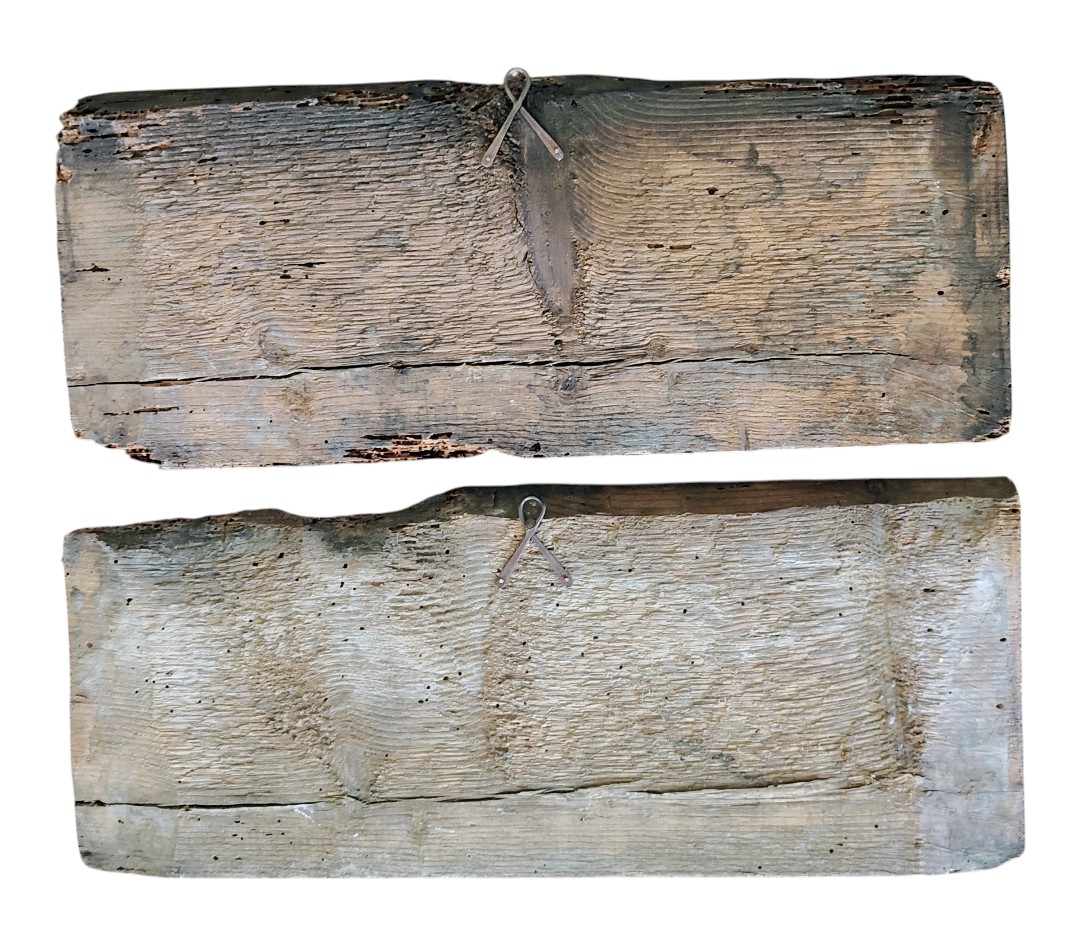 Pair Of Lombard Renaissance Painted Panels  From The Ceiling Of A Noble House-photo-1