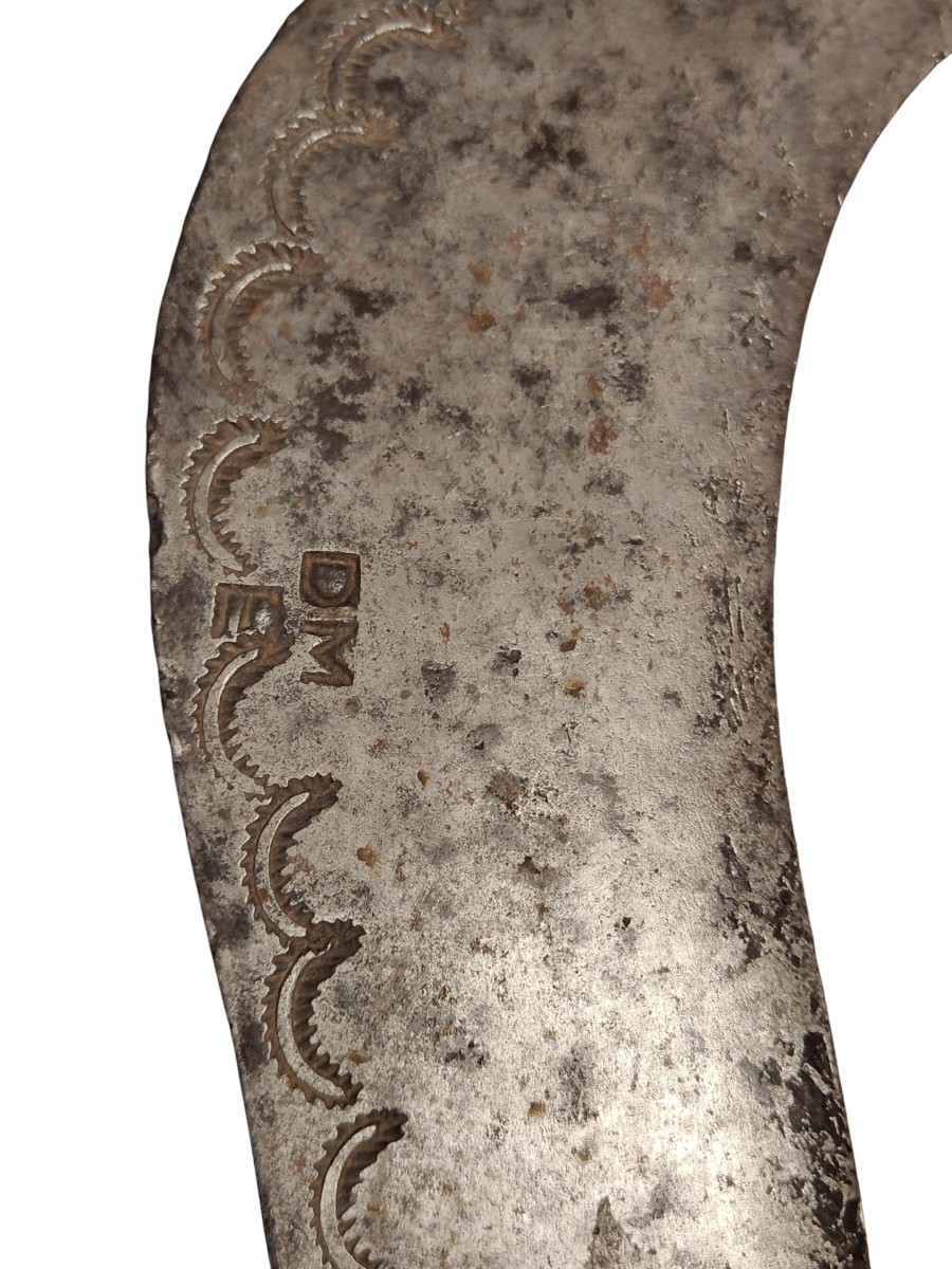 18th-century Forged And Engraved Iron Pruning Knife-photo-4