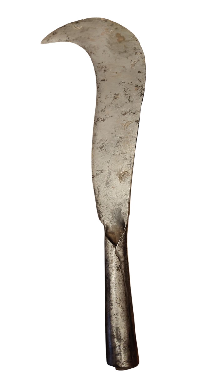 18th-century Forged And Engraved Iron Pruning Knife-photo-1