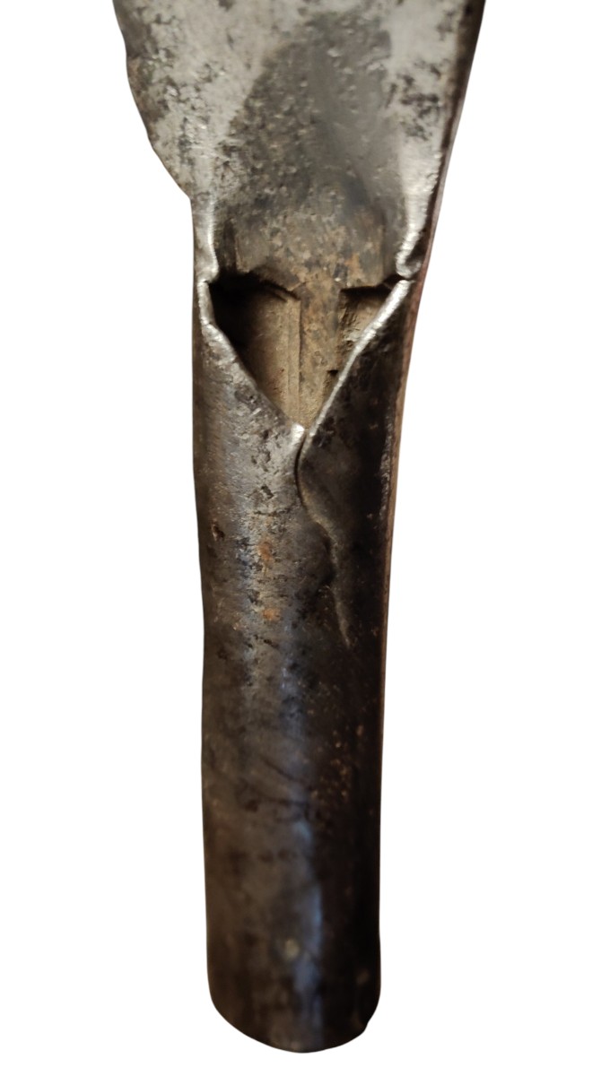 18th-century Forged And Engraved Iron Pruning Knife-photo-2