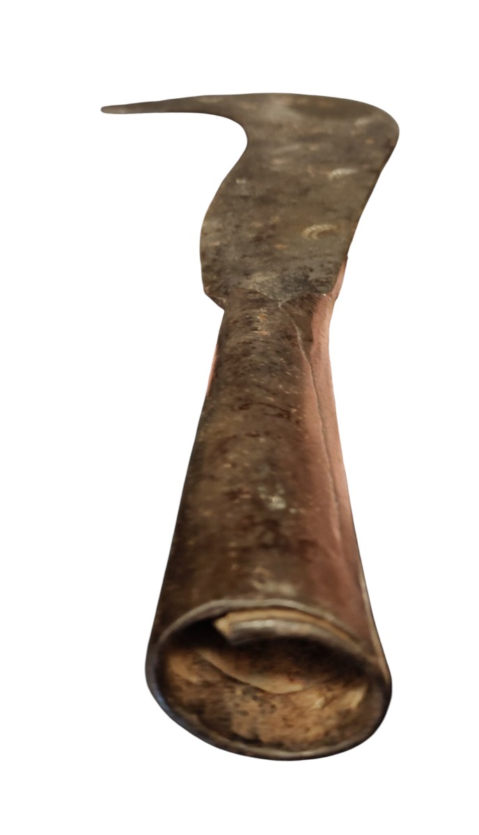 18th-century Forged And Engraved Iron Pruning Knife-photo-3