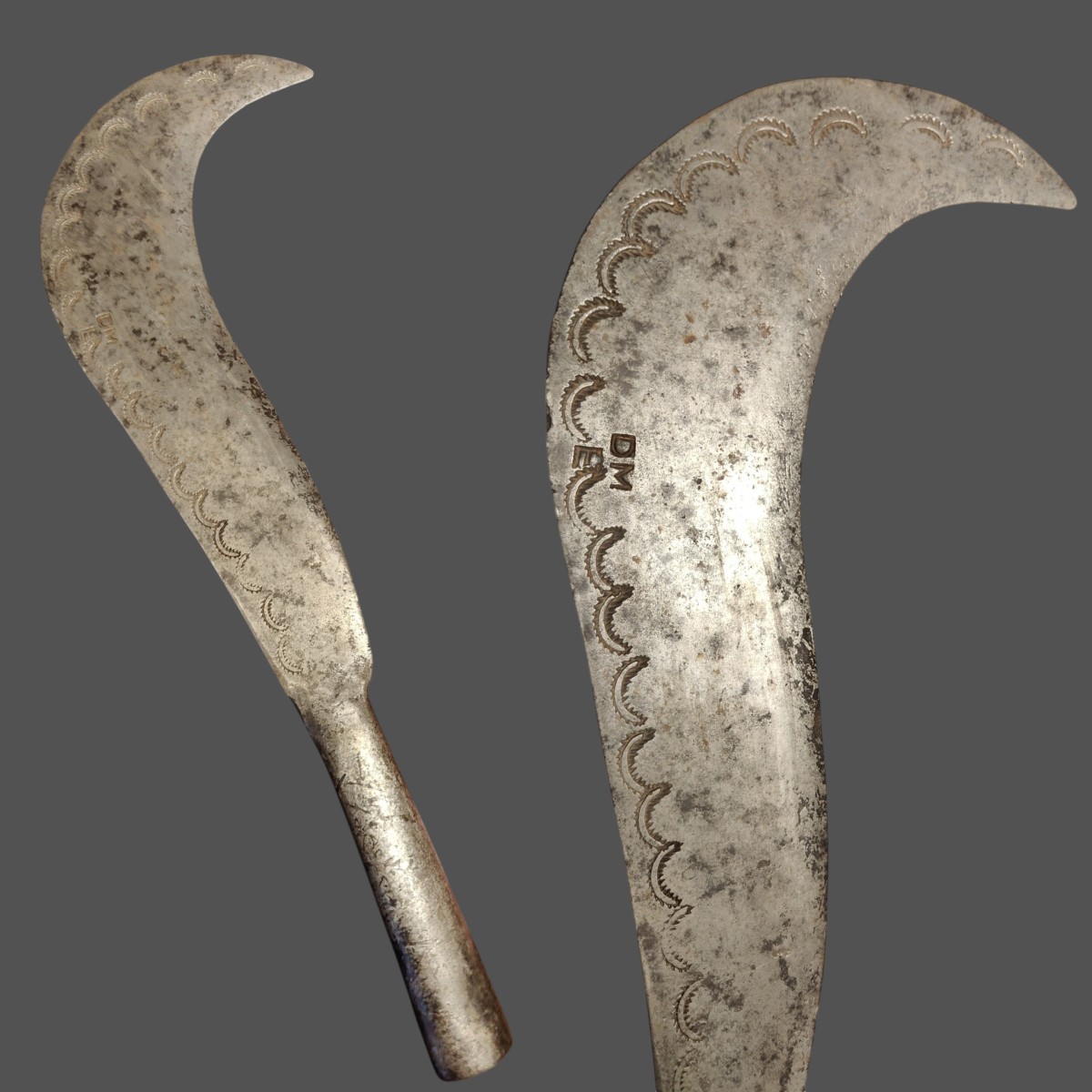 18th-century Forged And Engraved Iron Pruning Knife