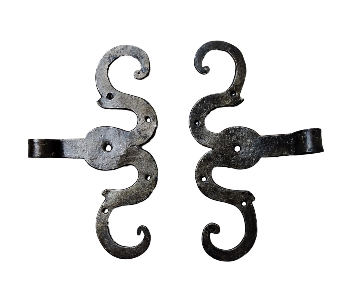 Pair Of Small Wrought-iron Hinges 