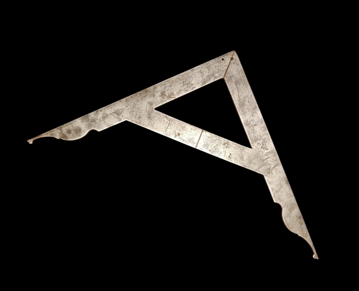 Wrought-iron Archipendulum Dated 1841-photo-3