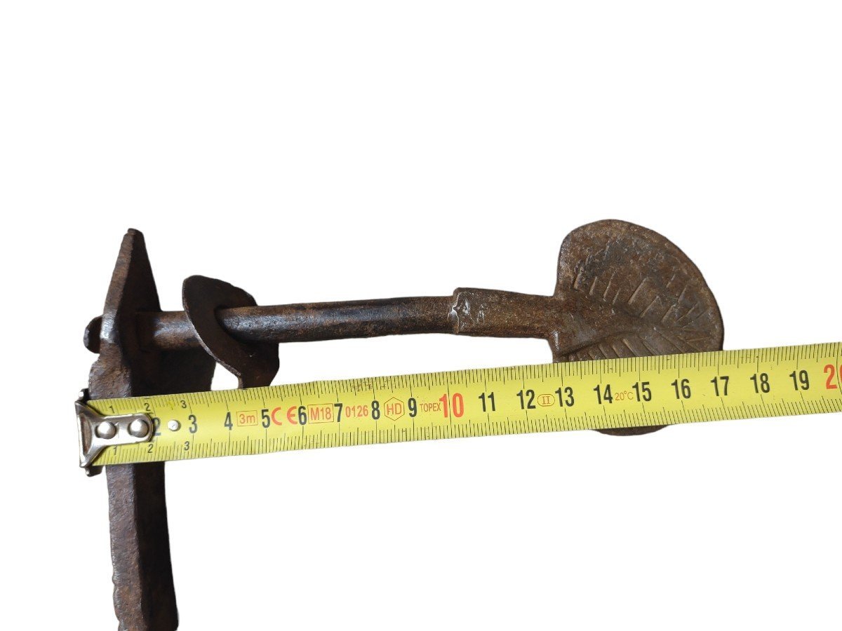 Rare Loquet En Fer Forgé XVI-XVIIe Siècle-photo-4