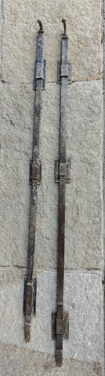 Two 18th-century Wrought-iron Bolts, 125 And 118 Cm
