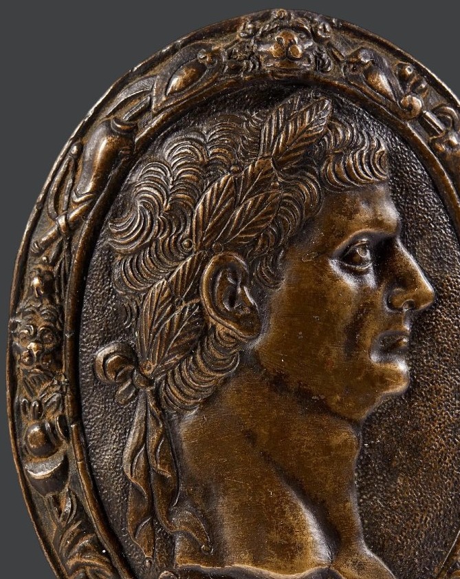 École vénitienne, première moitié du XVIIe siècle  CLAUDIUS  Plaque ovale en bronze -photo-4