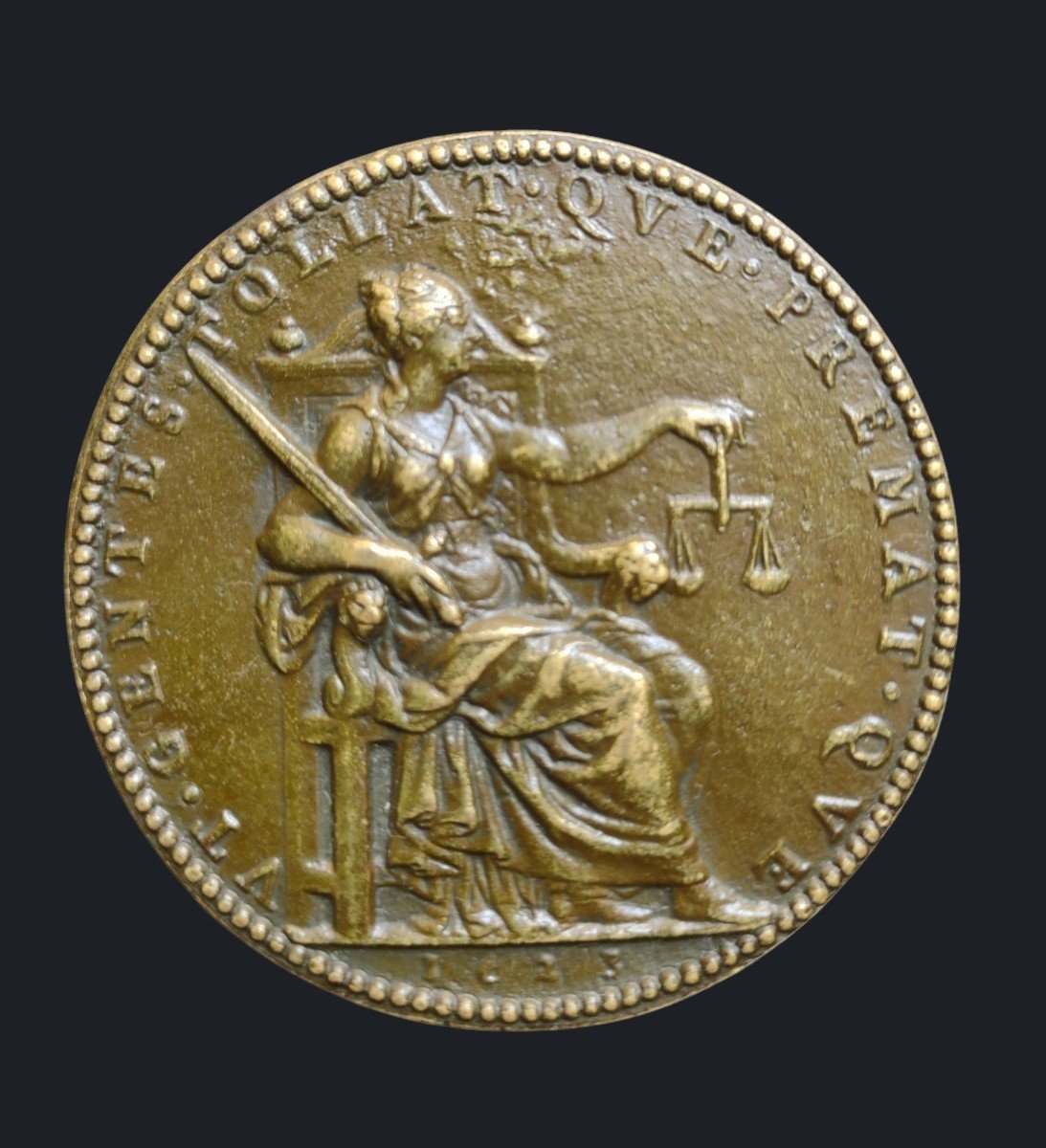 Louis XIII Médaille En Bronze Signée Par Guillaume Dupré-photo-2