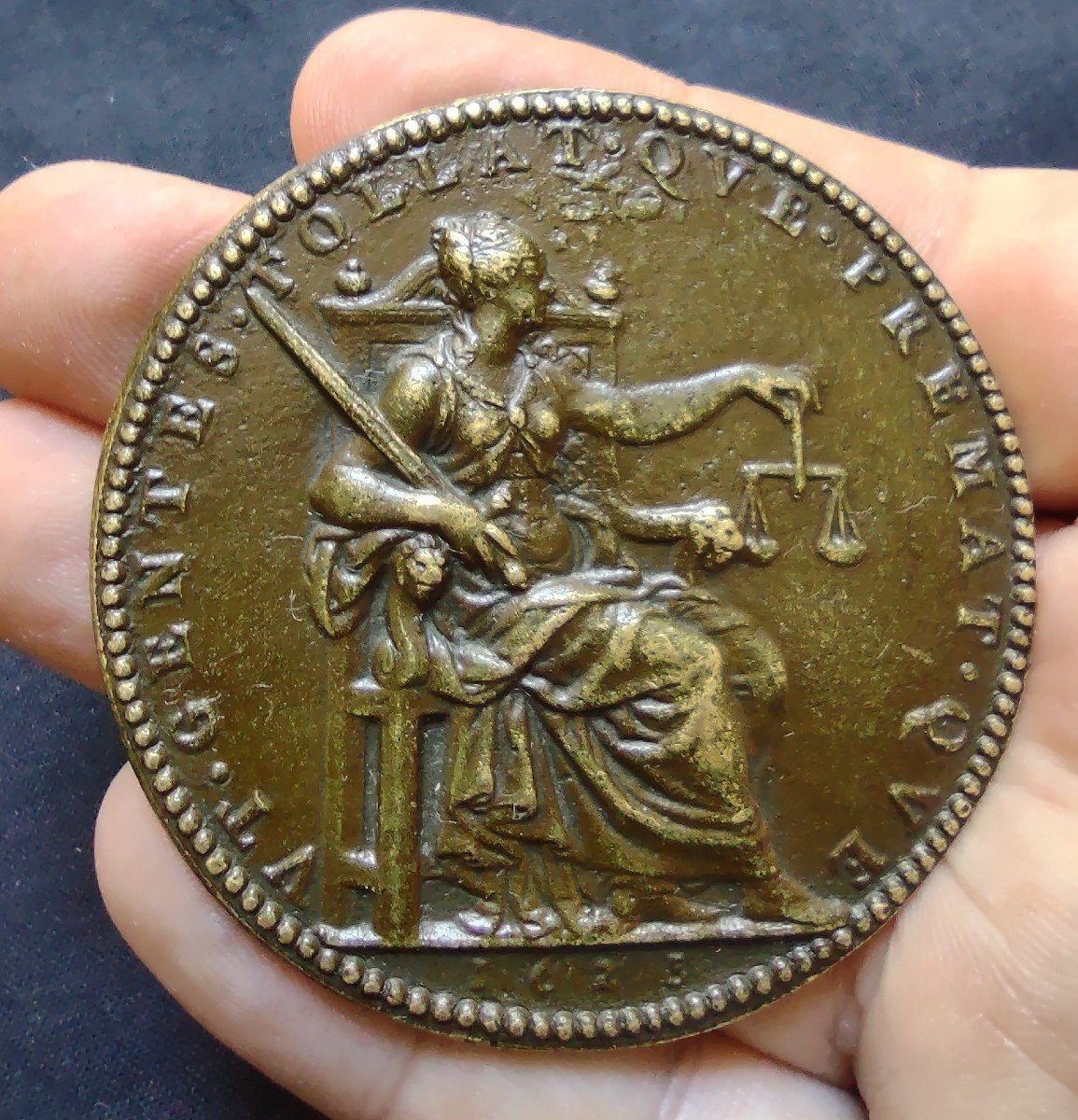 Louis XIII Médaille En Bronze Signée Par Guillaume Dupré-photo-1