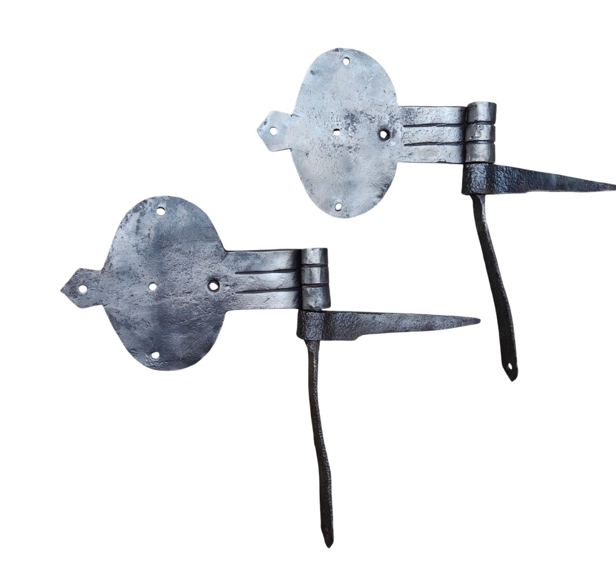 Pair Of Hinges, Complete With Hinge Pins, 18th Century
