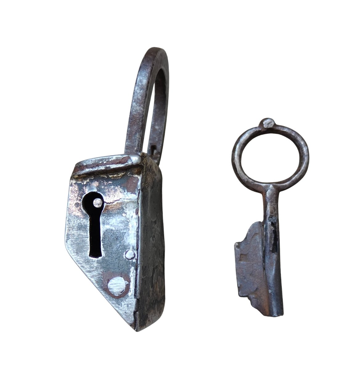 German Handbag Lock Made Of Wrought Iron, 16th–17th Century-photo-4