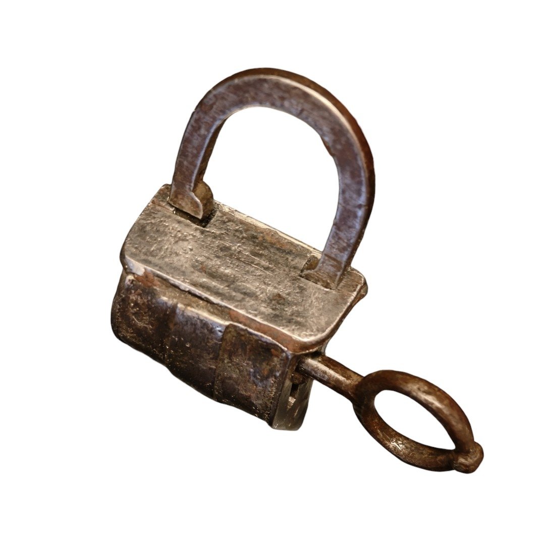 German Handbag Lock Made Of Wrought Iron, 16th–17th Century-photo-3