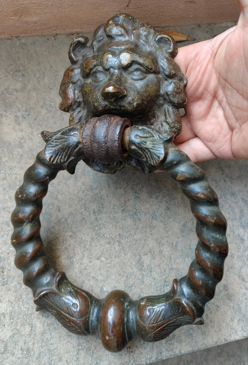 Heurtoir de porte en bronze Venise XVIe siècle -photo-2