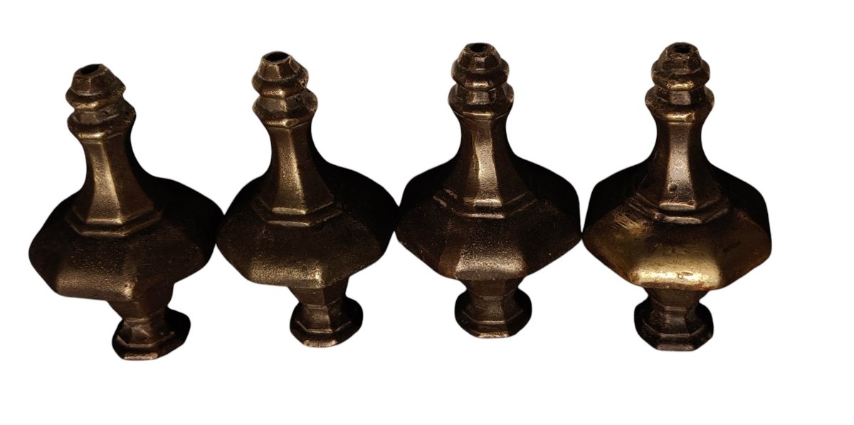 4 éléments En Bronze XVIIIe Siècle-photo-4