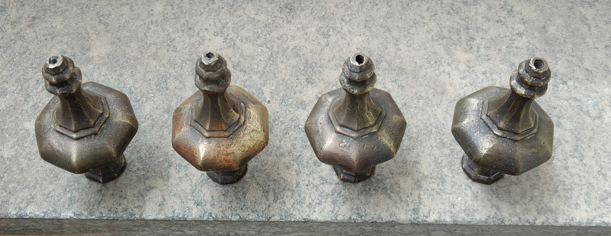 4 éléments En Bronze XVIIIe Siècle-photo-3