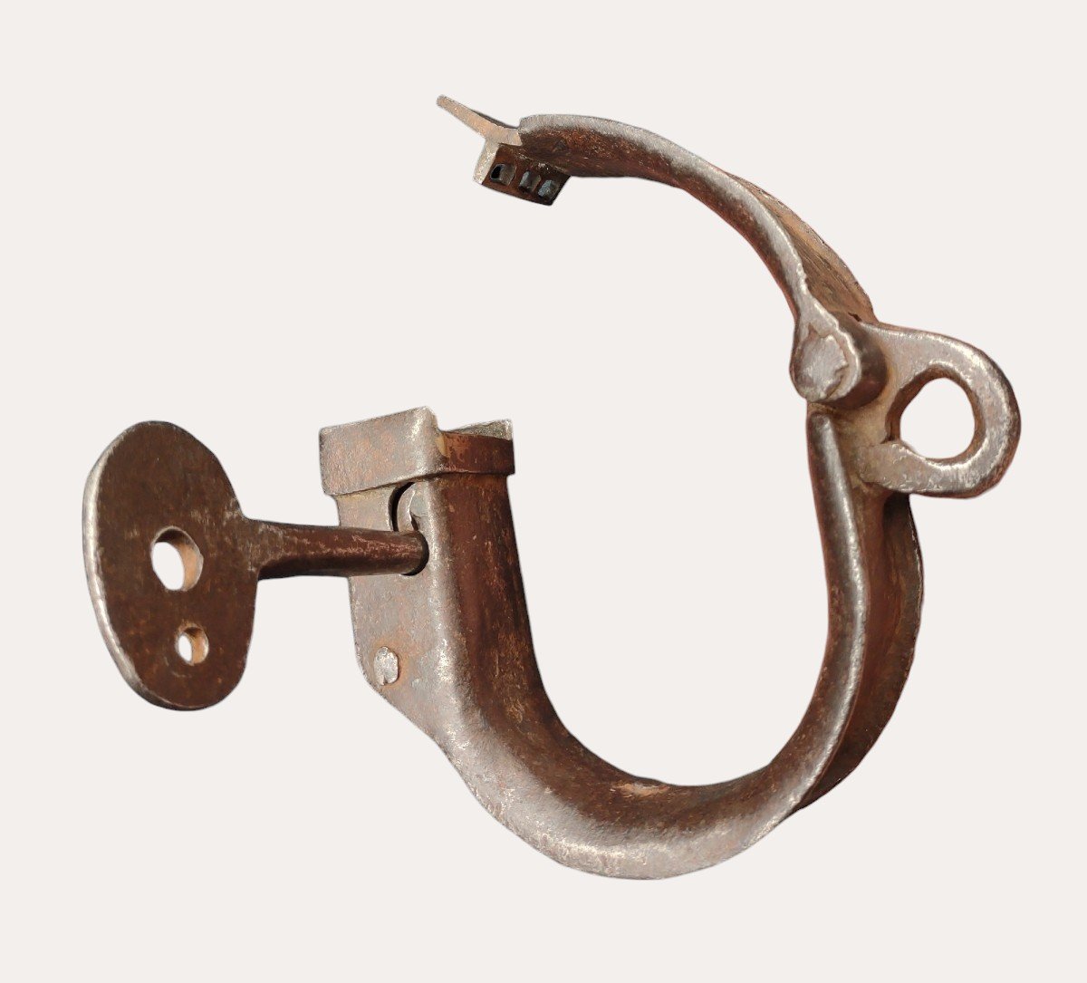 Menottes De Cheville Fonctionnant Avec Clé XVIIe Siècle-photo-3