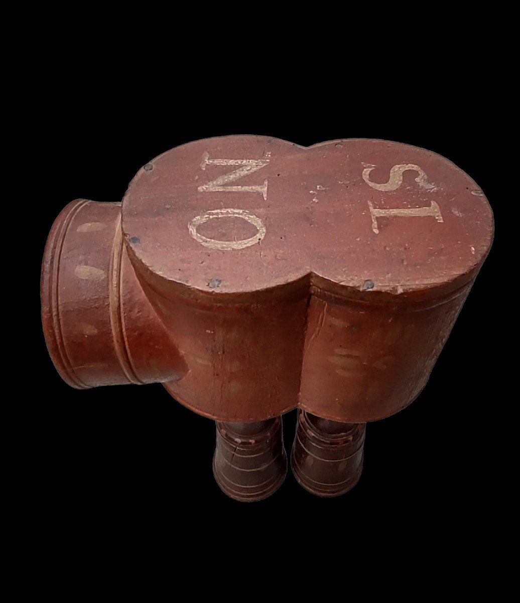 Rare 18th-century Painted Wooden Ballot Box-photo-2