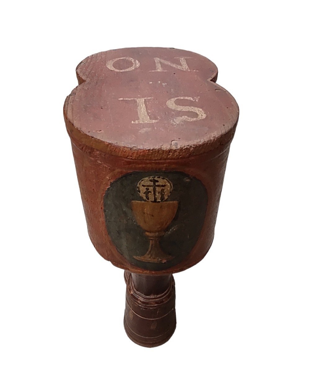 Rare 18th-century Painted Wooden Ballot Box-photo-4