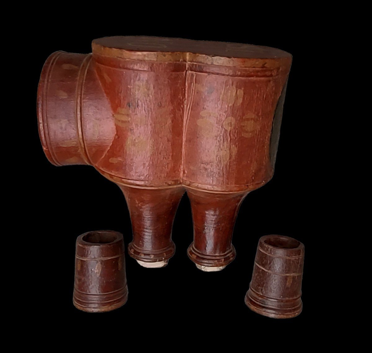 Rare 18th-century Painted Wooden Ballot Box-photo-2