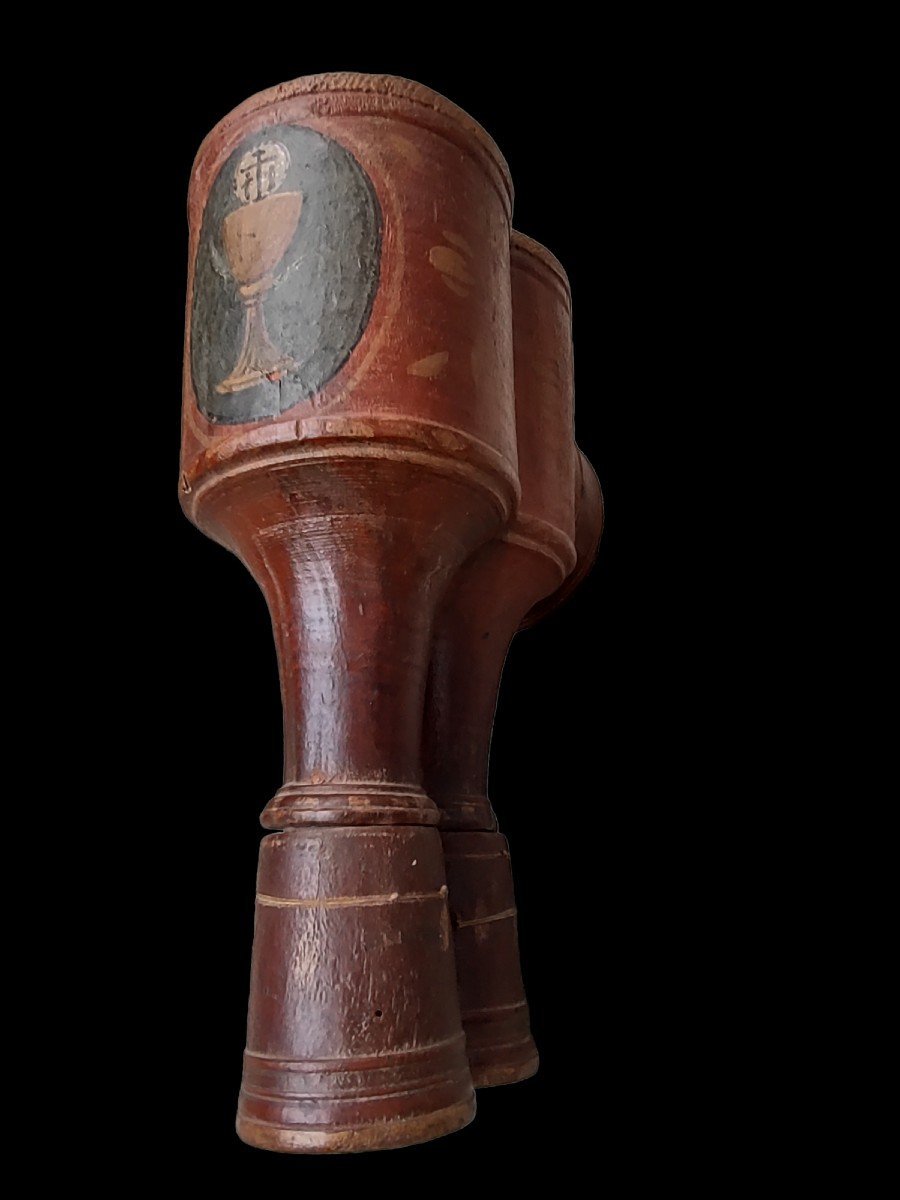 Rare 18th-century Painted Wooden Ballot Box-photo-3