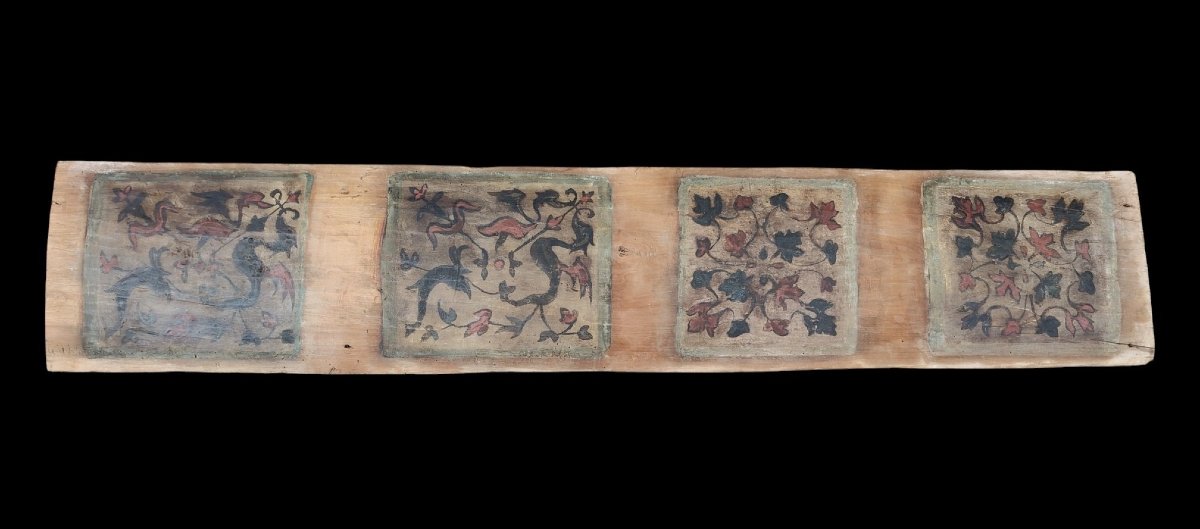 15th-century Painted Ceiling Panel From Cremona