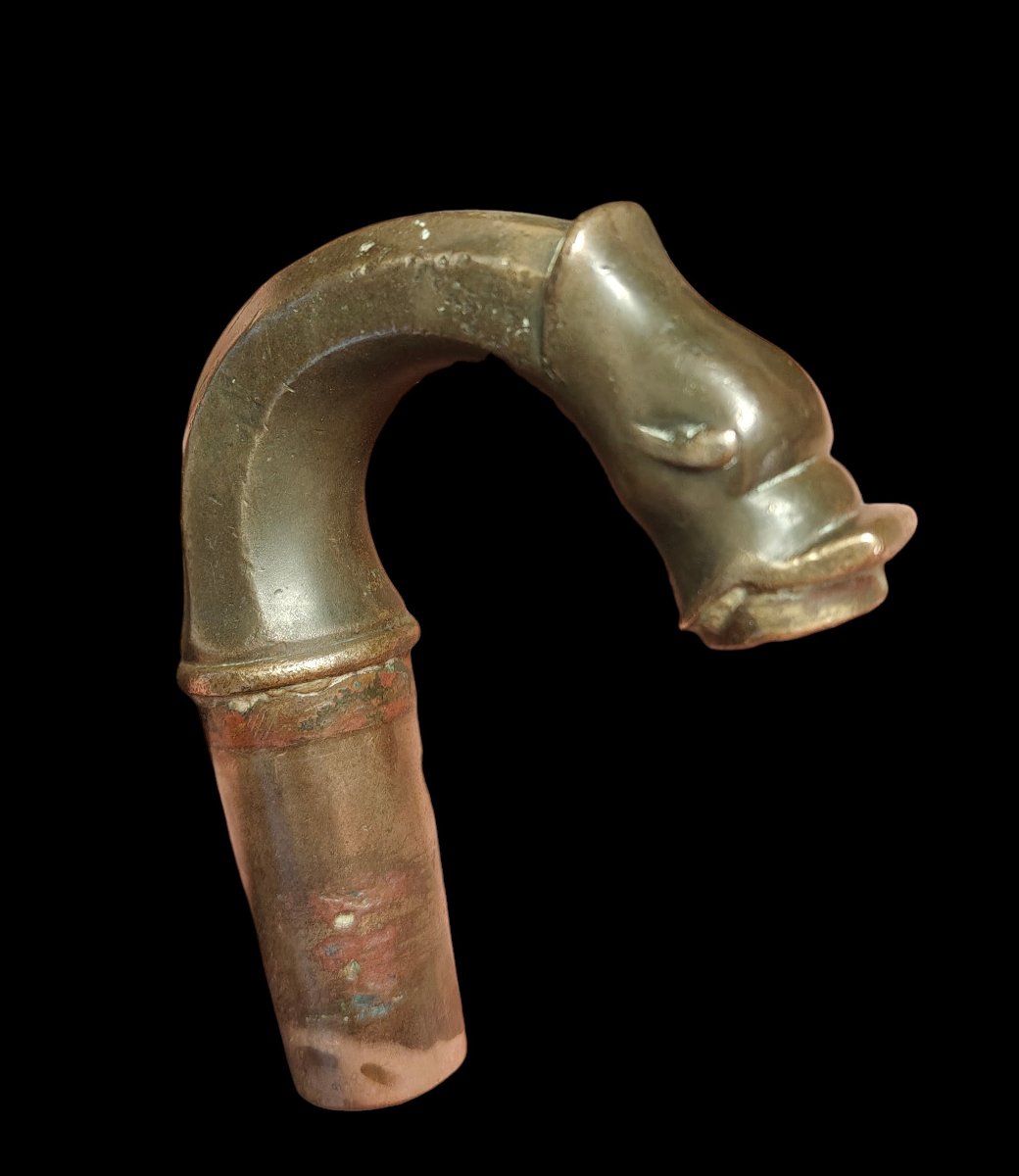 Small Zoomorphic Fountain Spout Or Basin In Bronze, 18th Century-photo-5