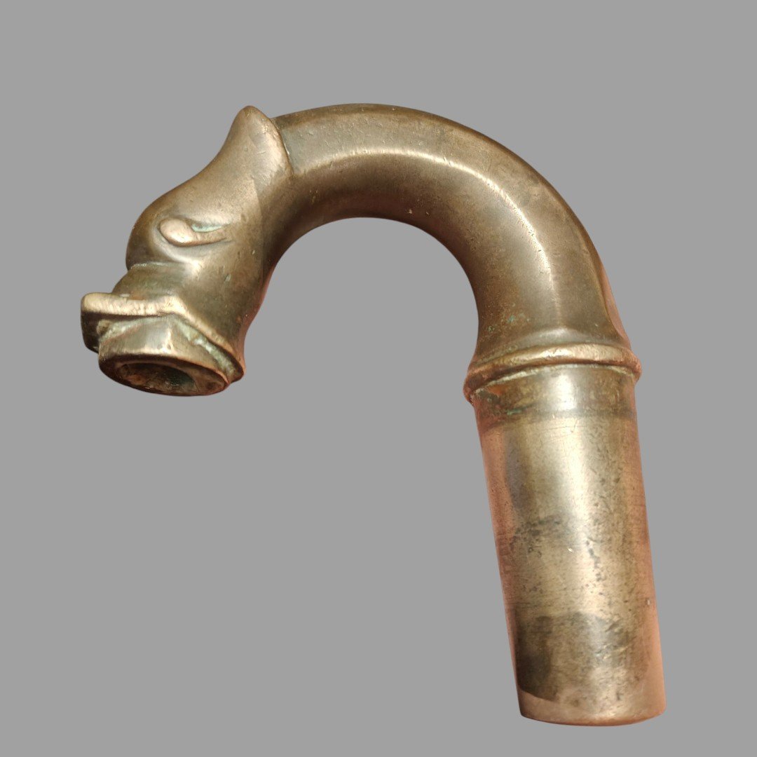 Small Zoomorphic Fountain Spout Or Basin In Bronze, 18th Century
