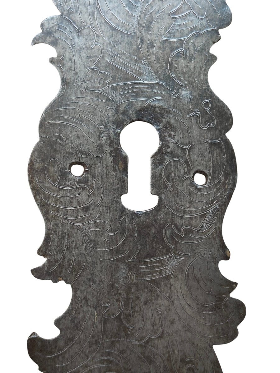 Important Baroque Iron Vent, Entirely Chiseled-photo-4